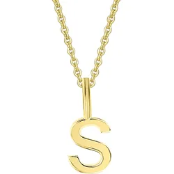 Ketten-Anhänger ONE ELEMENT "Buchstabe S Buchstaben Anhänger aus 333 Gelbgold", gold, Schmuckanhänger, Damen, S, Gelbgold 333, Damen Gold Schmuck Buchstabe S