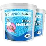 2x5 kg = 10 kg Chlor Multitabs 5 in 1-200g Tabs Multi Chlortabletten