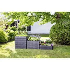 GARANTIA Ergo Vario 2 Wood 180 x 80 x 75 cm Anthrazit-Braun