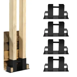 Trutzholm Holzstapelhilfe Stahl 34 x 10 cm 4 Stk schwarz