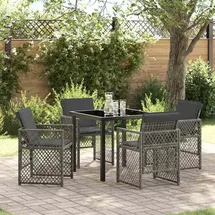vidaXL Garten Essset 5-tlg. Grau