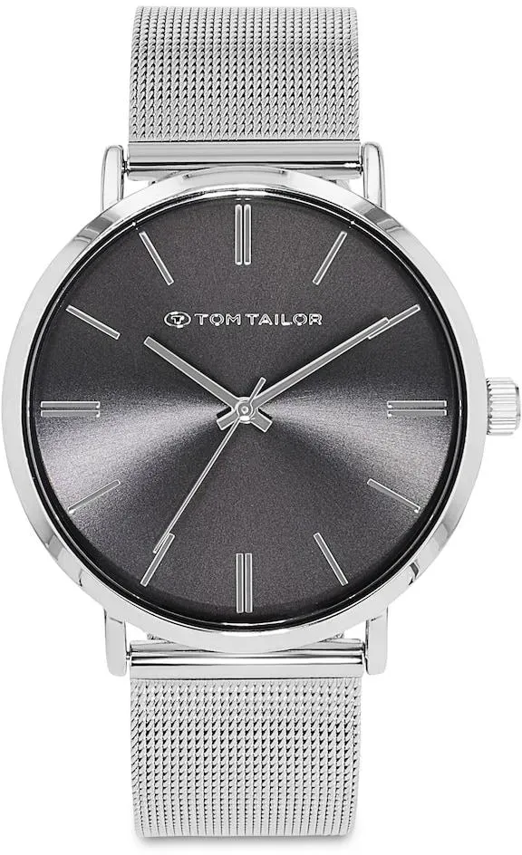 TOM TAILOR Herren Armbanduhr aus Edelstahl silber mit 40mm, silber, Gr. ONESIZE