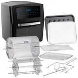 Rosenstein & Söhne Digitale XXL-Heißluft-Fritteuse & Mini-Umluft-Ofen, 18 Programme, 12 l