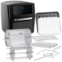 Rosenstein & Söhne Digitale XXL-Heißluft-Fritteuse & Mini-Umluft-Ofen, 18 Programme, 12 l