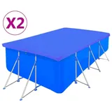 vidaXL Poolabdeckungen PE rechteckig 394 x 207 cm 90 g/m2 2 St.