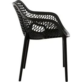 CLP Gartenstuhl Air XL 57 x 60 x 81 cm schwarz 2 St.