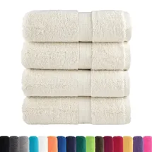 vidaXL Solund Handtuchset 4-tlg. cremeweiß