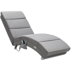 Relaxliege London Grau mit Massage- & Heizfunktion