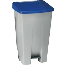 Tretabfalleimer grau/blau, Inhalt: 120 Liter