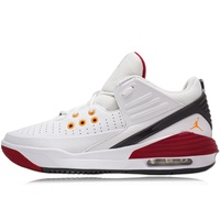 Jordan Nike Herren JORDAN MAX AURA 5 White/Vivid Orange-Cardinal RED, 44 1⁄2