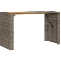 vidaXL Garten-Bartisch 185 x 80 x 110 cm Grau