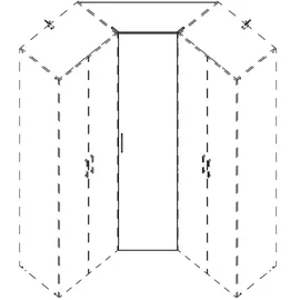 WIMEX Multiraumkonzept 95 x 185 x 95 cm weiß