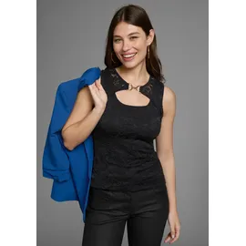 MELROSE Spitzentop Schwarz 38