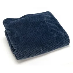 Plaid Damier blau 130x170 - Rechteck Polyester Amadeus 130x1 cm