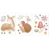 Little Dutch Wandsticker Set Fairy Garden A4 (3x St.) | 30 x 21