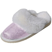 Hollert Lammfell Hausschuhe Malibu Glitzer - Schuhgröße: 42 Farbe: