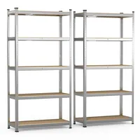 VOUNOT Schwerlastregal 2er Set, Regal Lagerregal Kellerregal, 180x90x40cm, 5 Böden, 875kg belastbar