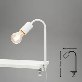 Briloner Klemmleuchte Krampo Weiß