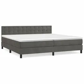 vidaXL Boxspringbett 200 x 200 cm Dunkelgrau