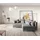 DeLife Ecksofa Clovis Grau Flachgewebe Ottomane Links modular - Grau