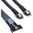 InLine MCIO Kabel, x8 Stecker zu 2x 4i, SFF-8654 Stecker, 0,75m, 27663B