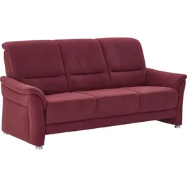 die planbar 3-Sitzer DIE PLANBAR "PP-PF23182", rot (wine), B:198cm H:96cm T:93cm, 100% Polyester, Sofas, Federkernpolsterung, wahlweise mit motorischer Vorziehbank
