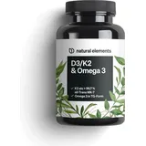 Natural Elements Vitamin D3 + K2 Omega 3 Kapseln 130 g