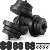 ArtSport Hantelset 40 kg Kurzhantelset 2er Set schwarz