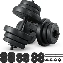 ArtSport Hantelset 40 kg Kurzhantelset 2er Set schwarz
