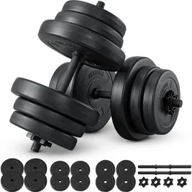 ArtSport Hantelset 40 kg Kurzhantelset 2er Set schwarz