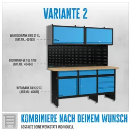 Güde Lochwand Stahlblech 120 x 55 cm schwarz