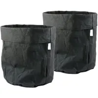 Spetebo Papier Blumentopf 32 x 30 cm - 2er Set Kraftpapier Übertopf - Deko Blumen Pflanzen Tasche Beutel Tüte Topf faltbar