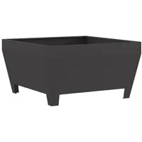 vidaXL Feuerstelle Quadratisch Schwarz 80x80x43 cm Stahl