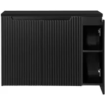 [en.casa] Waschbeckenunterschrank Skelbolu mit 3 Türen 100x60x40cm Schwarz [en.casa]