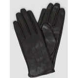 s.Oliver Klassische Fingerhandschuhe Leder Schwarz S