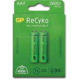 GP Batteries ReCyko Mignon AA NiMH 2600 mAh 1,2V 2 Stück