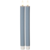 Star Trading LED Stabkerze Flamme Stripe 2er-Set