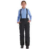 KILLTEC Mädchen Skihose mit abzippbarem Latz und Kantenschutz Girls Skihose 242, schwarz, 176, 43402-000