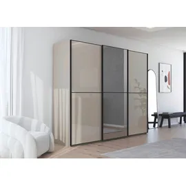 Rauch Schwebetürenschrank SCALE-DUO 271 x 223 x 68 cm Beige/Schwarz