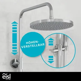 Eisl Futura mit Thermostat Glasablage, Duschsystem, Duschbrause - Silber/Grau