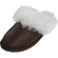 Extra dicke Lammfell Pantoffeln für Damen in 5 Farben - Braun - 39