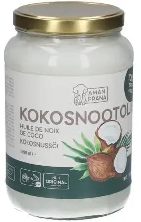 Amanprana Extra Virgin Kokosöl Bio Glasbehälter 1600ml