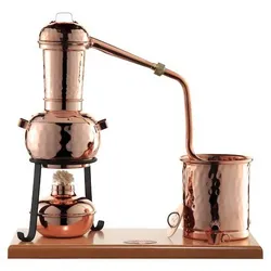 `CopperGarden®` Destillieranlage ARABIA 0,5 Liter  Tischdestille mit Aromasieb & Spiritusbrenner