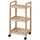Wenko Rollregal 3 Etagen Acina, Maße: 35 X 72 X 31 Cm, Braun, Holz Natur, Polypropylen Schwarz