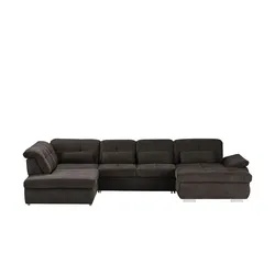 Wohnlandschaft mit Funktion  Perry ¦ grau ¦ Maße (cm): B: 374 H: 100 T: 195.0