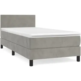 vidaXL Boxspringbett 100 x 200 cm Hellgrau