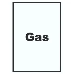 Gas Schild mit Text Anschluss hochkant A1 (594x841mm)