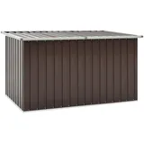 IKAYAA Gartenbox aus Metall Groß Garten Auflagenbox XXL Garten Aufbewahrungsbox Gartenbox Kissenbox Gerätebox Gartentruhe für Gartengeräten Poolzubehör Spielzeug 171 x 99 x 93 cm Braun