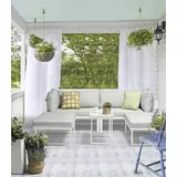Destiny LONG BEACH Aluminium, Tisch 75x40x50 cm, hellgrau meliert