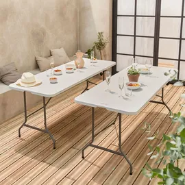 sweeek Partytisch 2er Set Weiß
